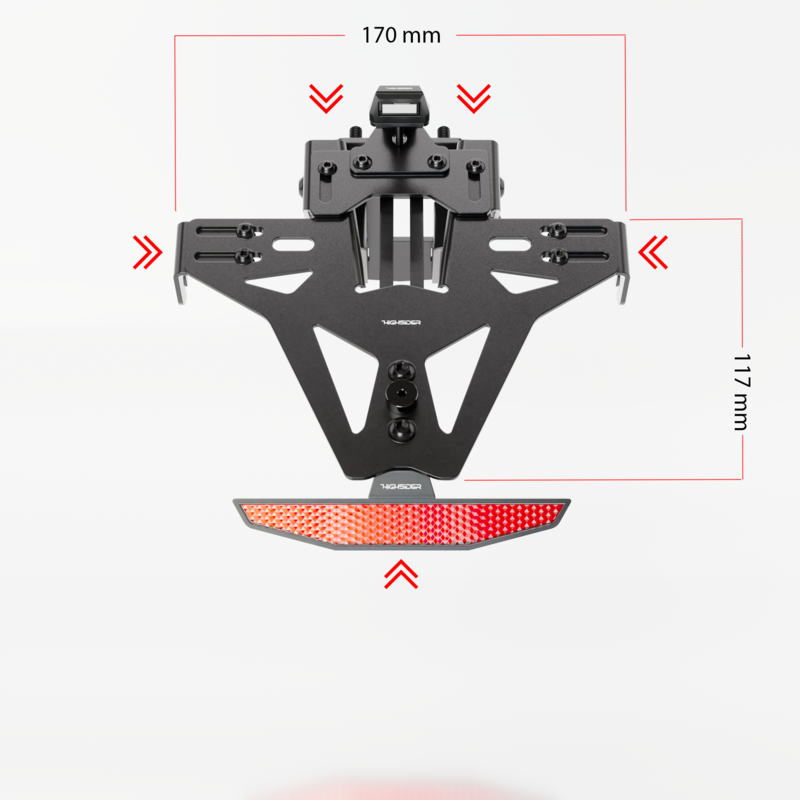 HIGHSIDER pro Support de plaque d'immatriculation Akron-RS Pro Kawasaki