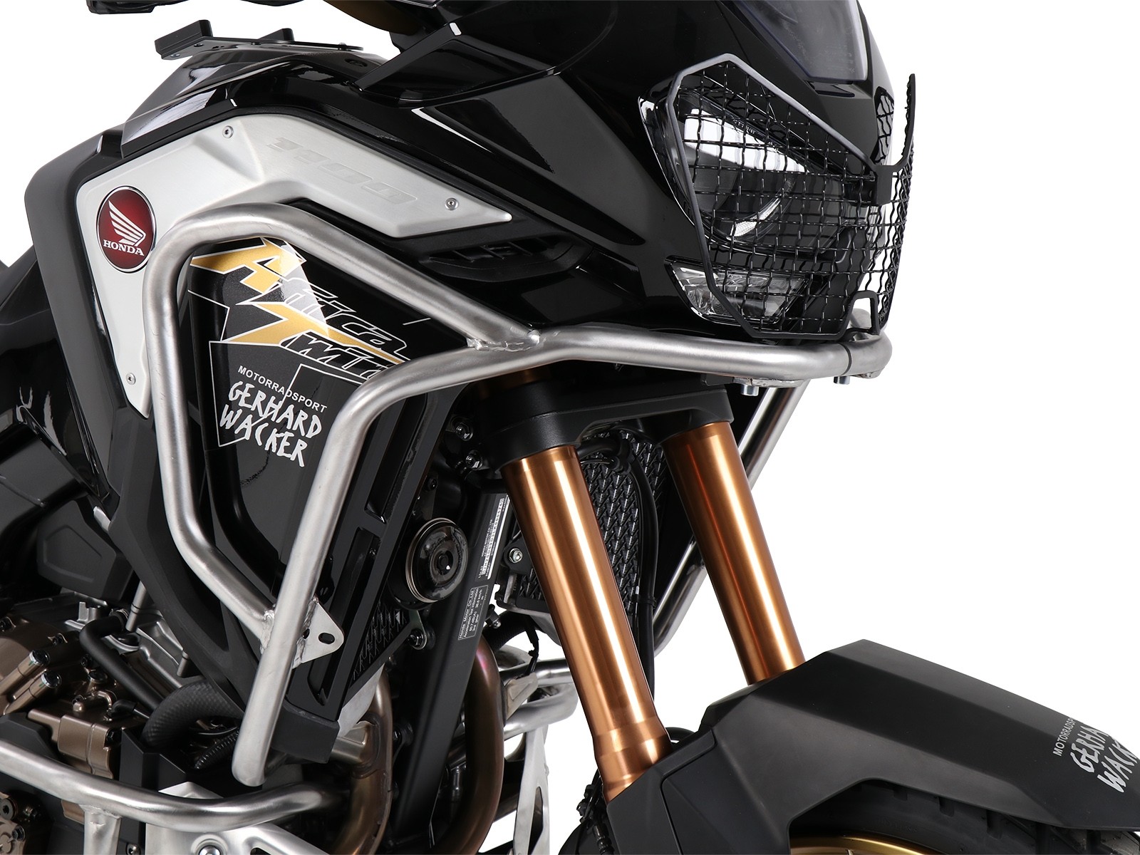 Arceau de protection du réservoir en acier inoxydable pour Honda CRF 1100 Africa Twin Adventure Sports (20-23) Hepco & Becker