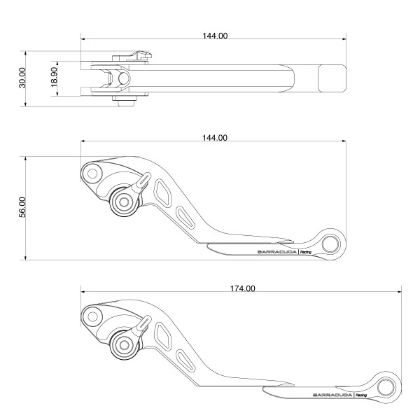 Kit de leviers pour modèles Ducati - Barracuda