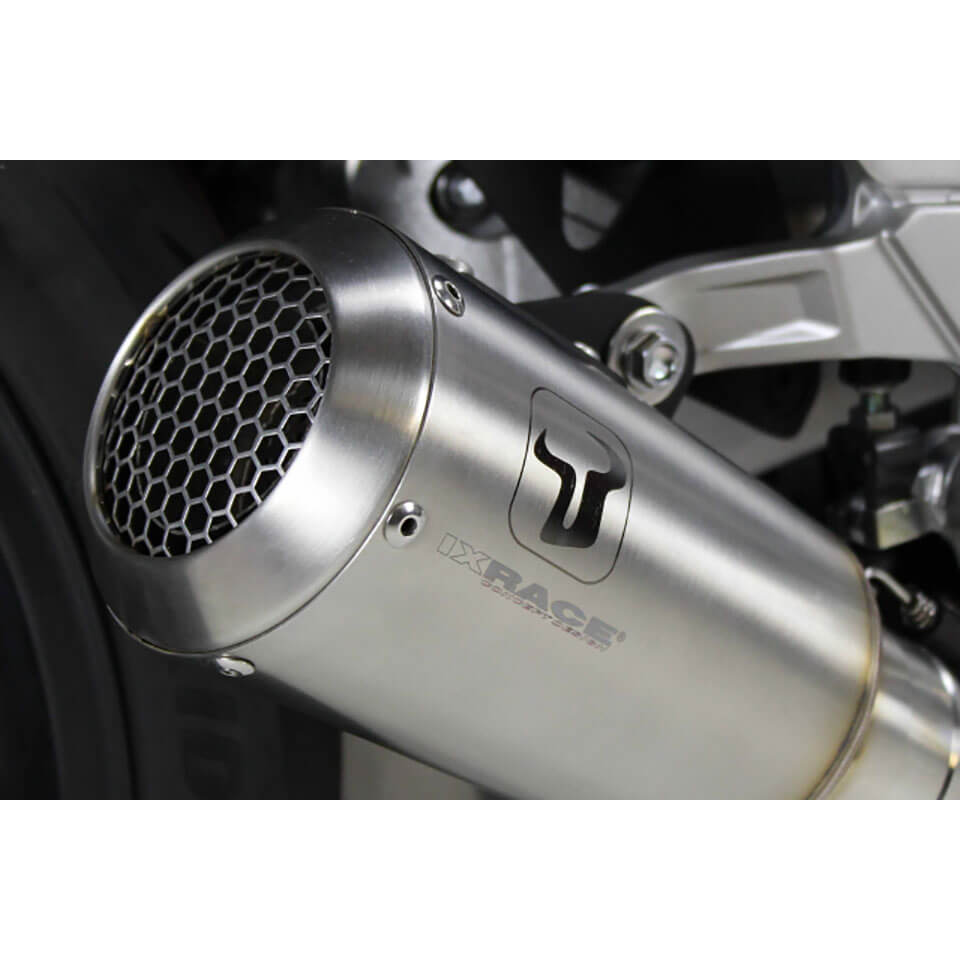 Silencieux d'échappement IXRACE MK2 KTM Duke 125 /390, acier inoxydable, homologué E, Euro5