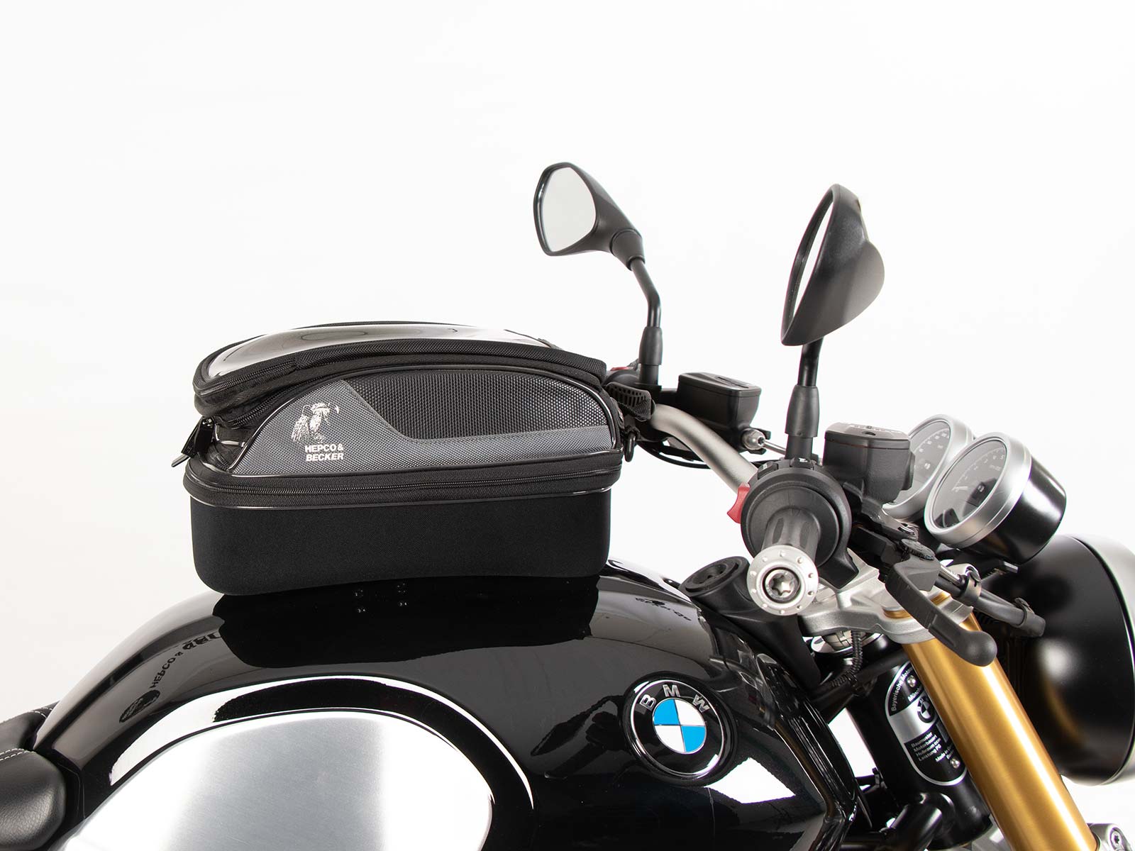 Anneau de réservoir Basic avec unité de fermeture de la sacoche de réservoir pour BMW R nineT Scrambler (16-23) Hepco & Becker