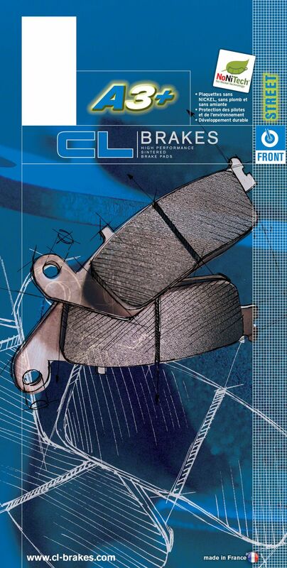 Plaquettes de frein en métal fritté CL BRAKES Street - 2245A3+