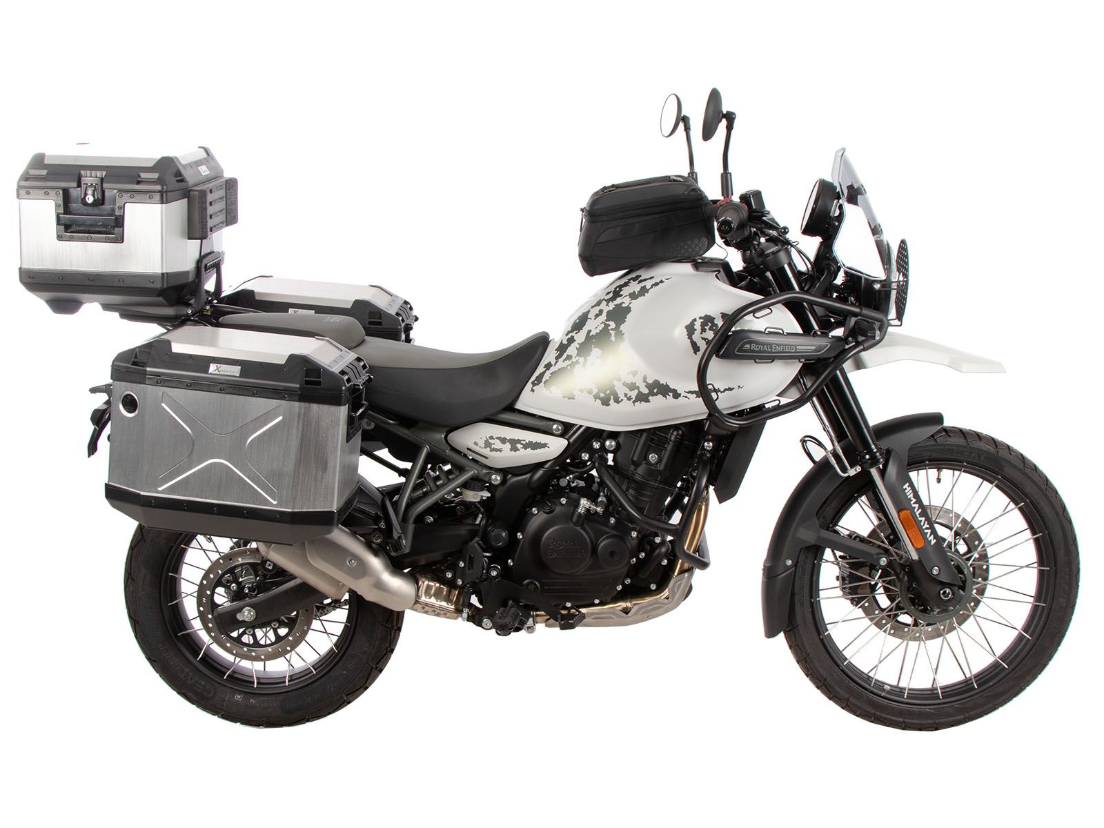 Support de topcase Alurack noir sur pont d'origine pour Royal Enfield Himalayan 450 (24-)