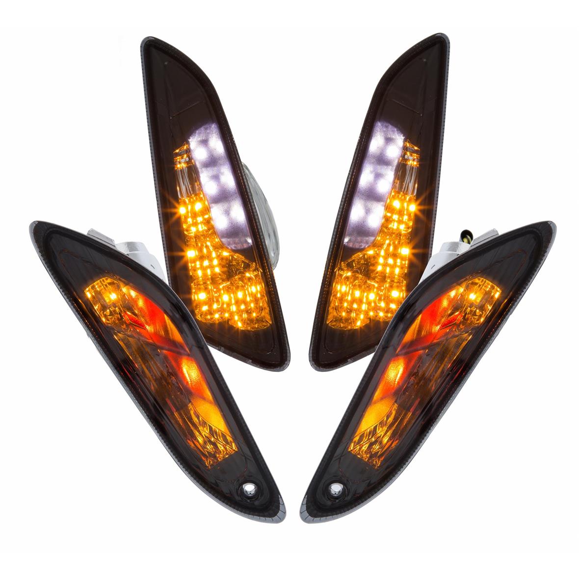 Jeu de clignotants LED teintés pour Vespa Primavera/Sprint 50ccm 2T/4T