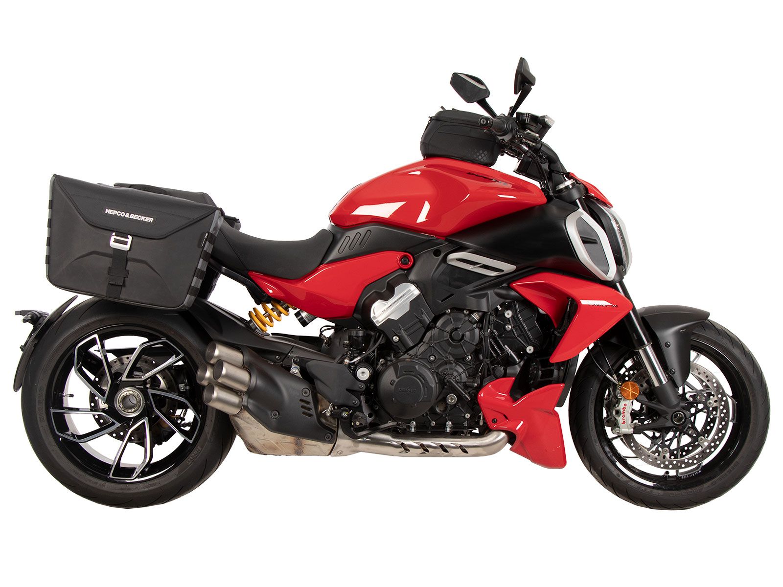 Anneau de réservoir Basic avec unité de fermeture de la sacoche de réservoir pour Ducati Diavel V4 (23-) Hepco & Becker