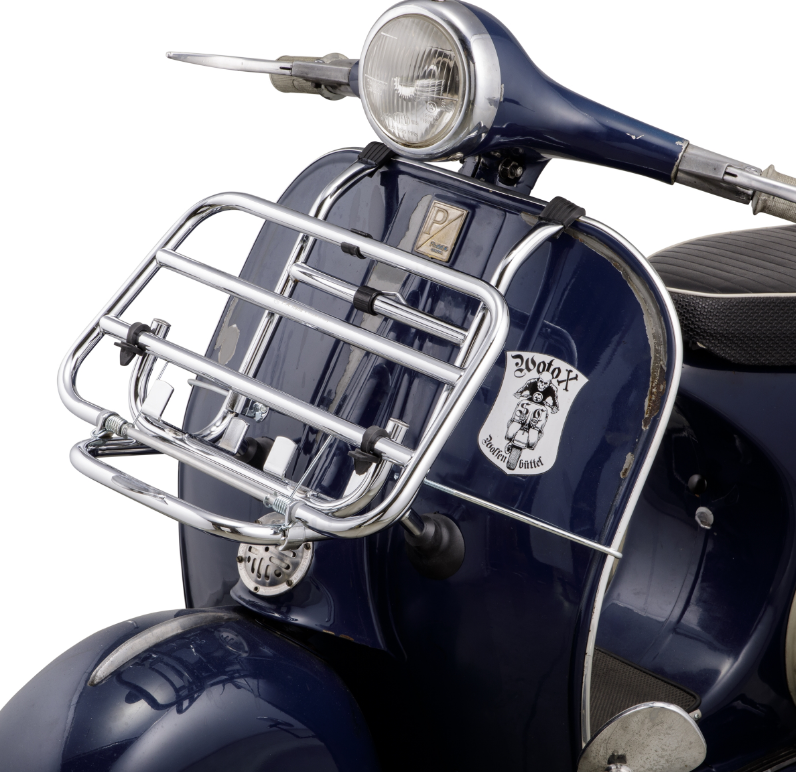 Porte-bagages avant pour Vespa PX 80-200ccm, pliable, noir