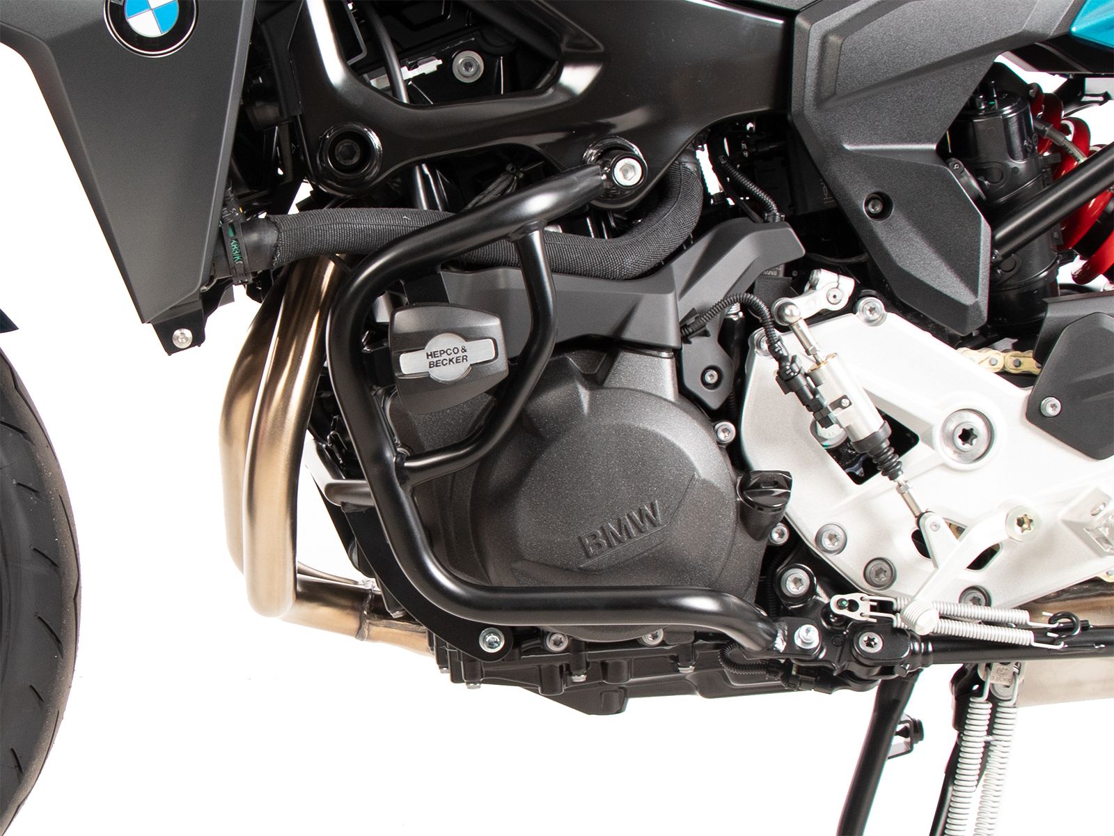 Arceau de protection moteur avec protectionpad noir pour BMW F 900 R (25-) Hepco & Becker