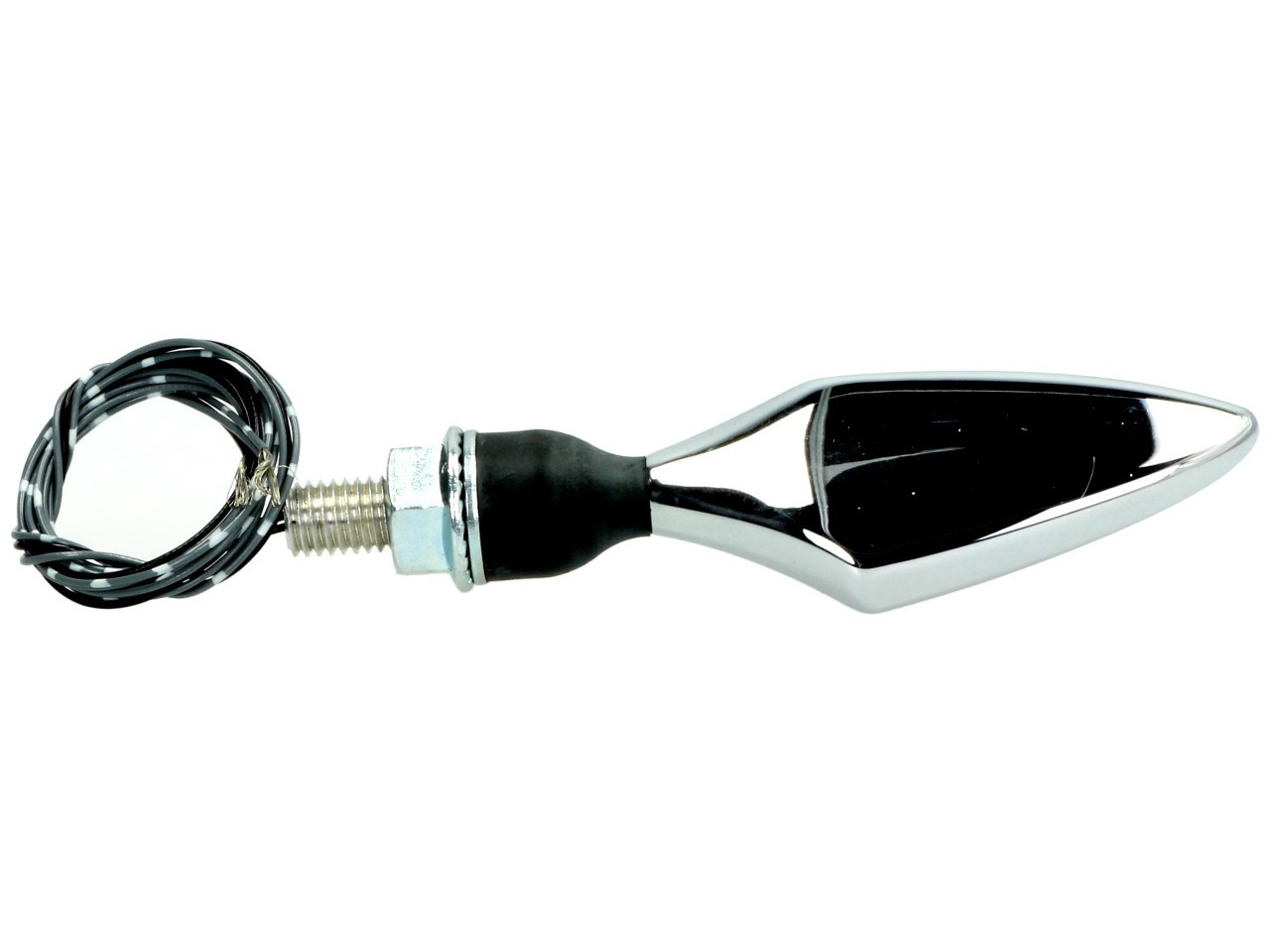 Kellermann Clignotant avec feu de position, Rhombus PL, acier, LED, VR, 12 V, chrome brillant, M8x20