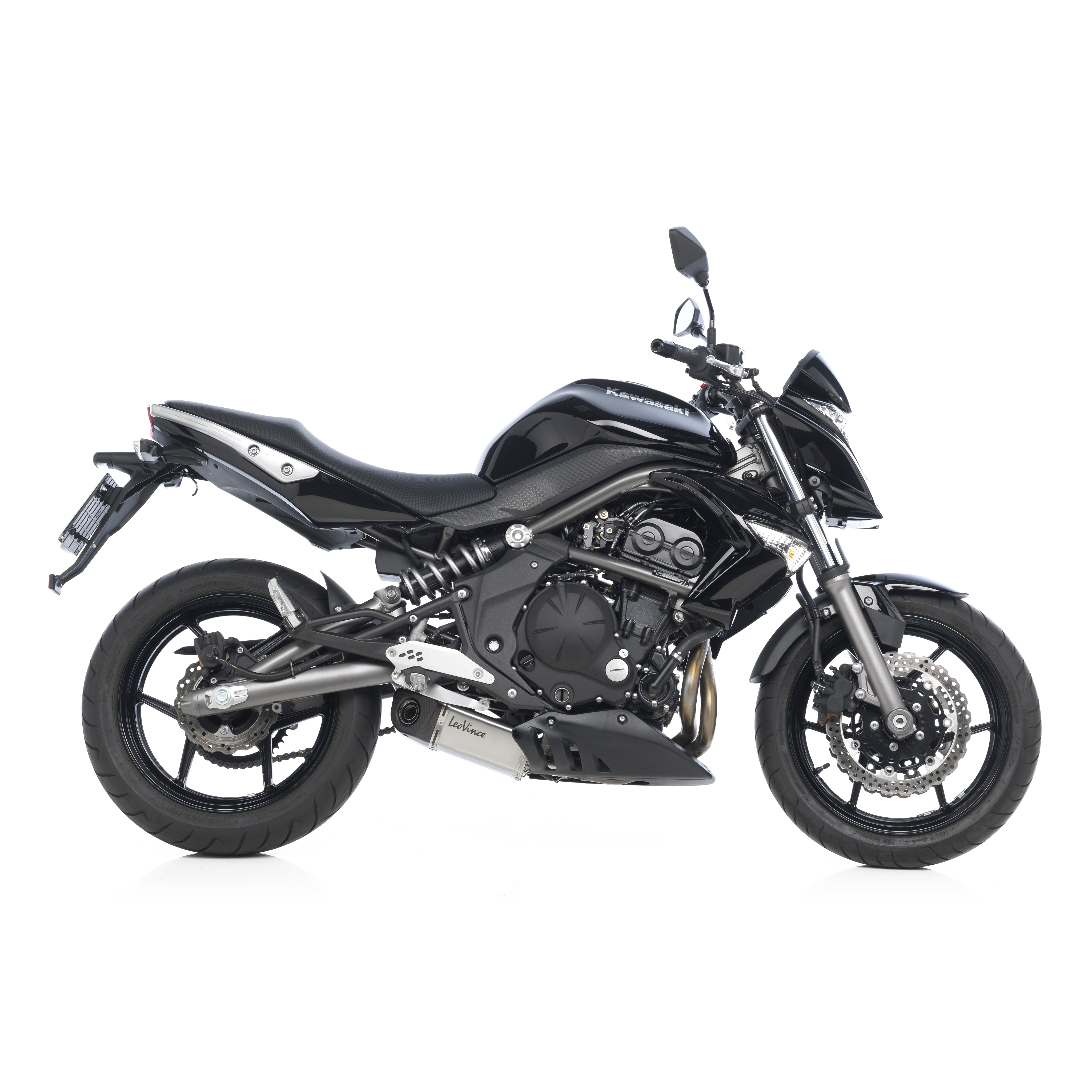 LeoVince Système d'échappement Underbody Evo 2, Slip On pour Kawasaki ER-6n/f / Ninja 650R / Versys 650