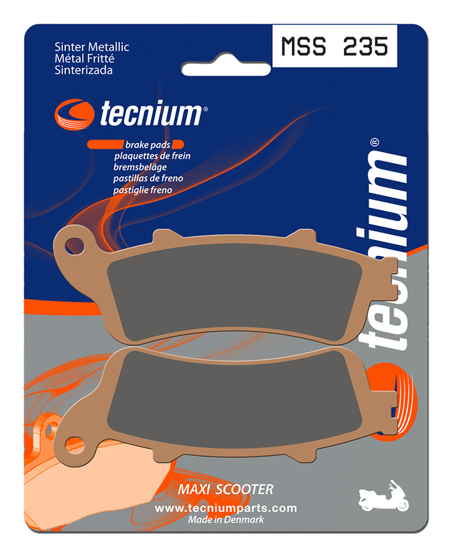 Plaquettes de frein Tecnium Maxi Scooter en métal fritté - MSS235