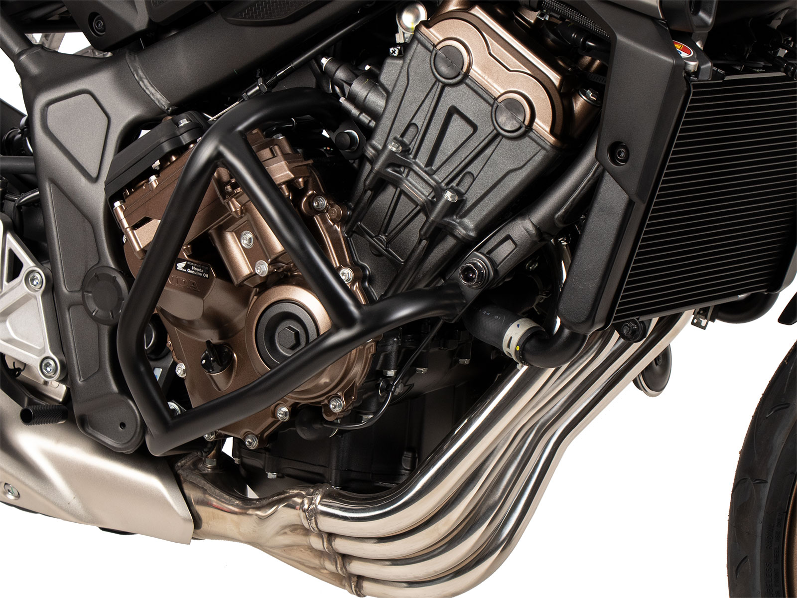 Arceau de protection moteur "Solid" noir pour Honda CB 650 R E-Clutch (24-) Hepco & Becker
