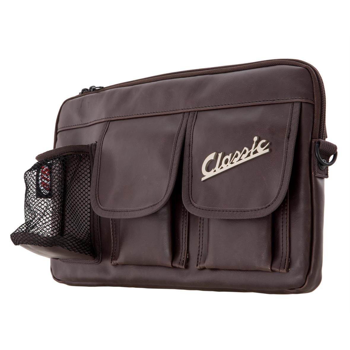 Sac "Classic" pour compartiment à bagages/boîte à gants Vespa - marron, similicuir