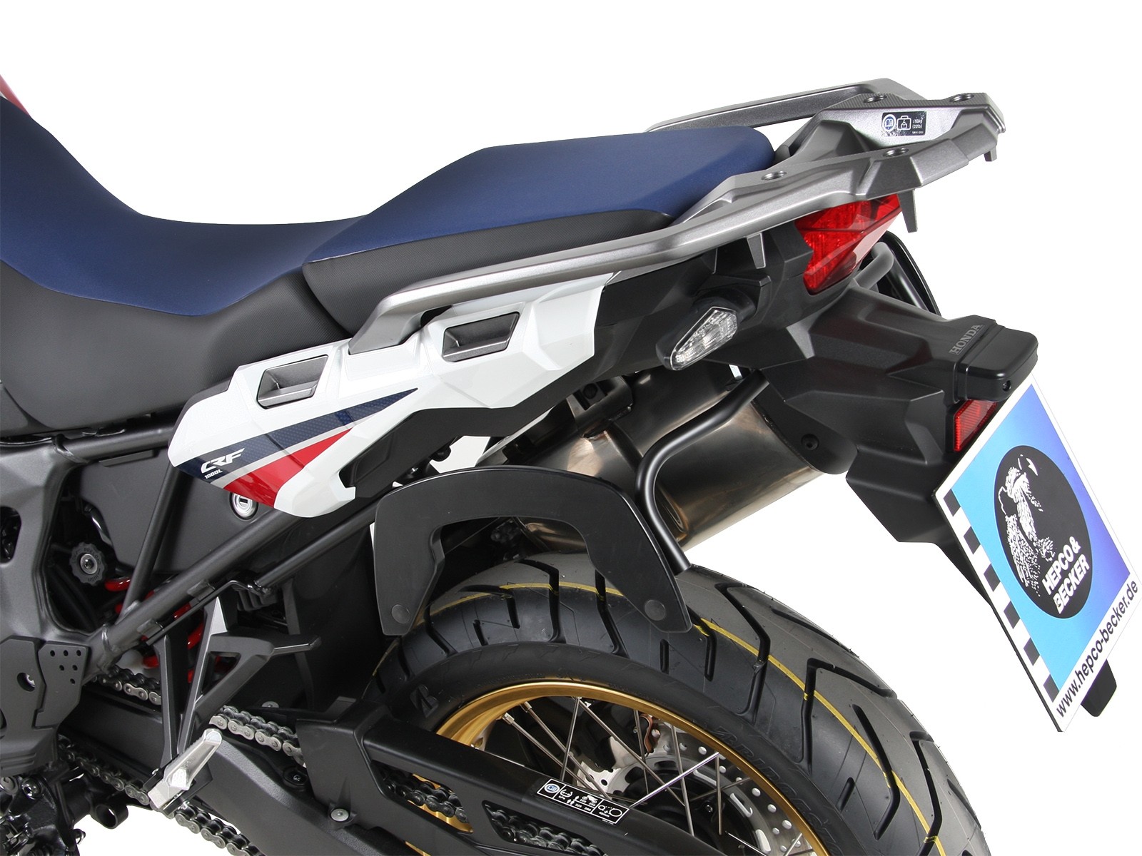 Supports latéraux C-Bow noirs pour Honda CRF 1000 Africa Twin (18-19) Hepco & Becker