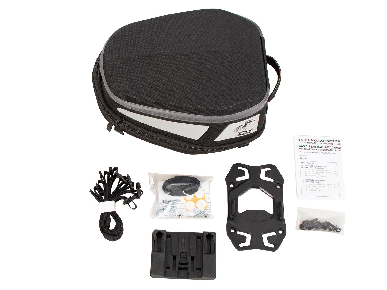 Royster Rearbag Sport sacoche arrière noir/gris incl. fixation basic Hepco & Becker