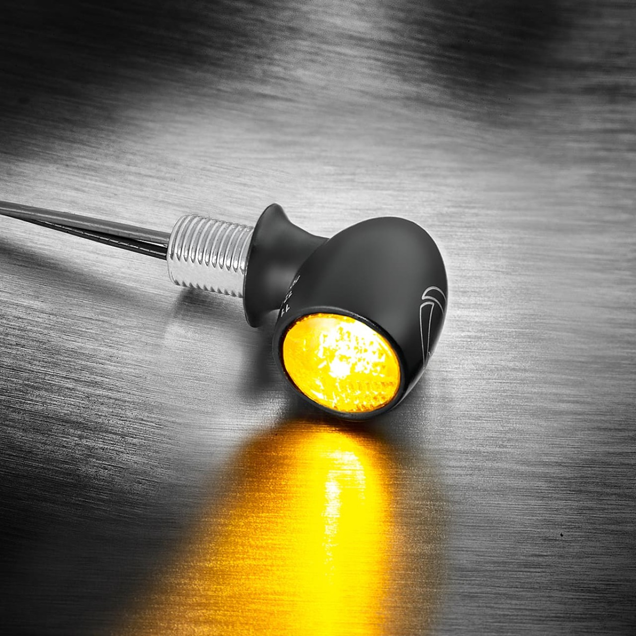 Clignotant Kellermann, Atto, aluminium, LED, V/H, G/D 12 V, noir satiné, M5x0,5x6,5