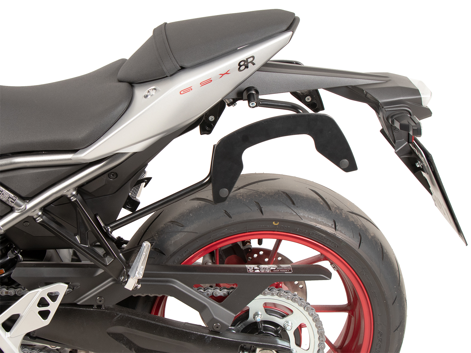 Supports latéraux C-Bow noirs pour Suzuki GSX-8R (24- ) Hepco & Becker