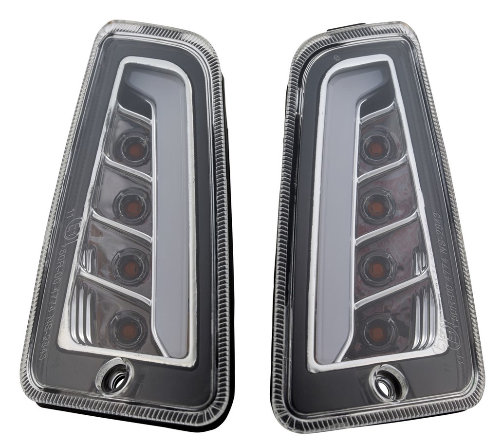Kit clignotant avant gauche/droite pour Vespa GTS/GTS Super/GTV 125-300ccm ('14-), clair
