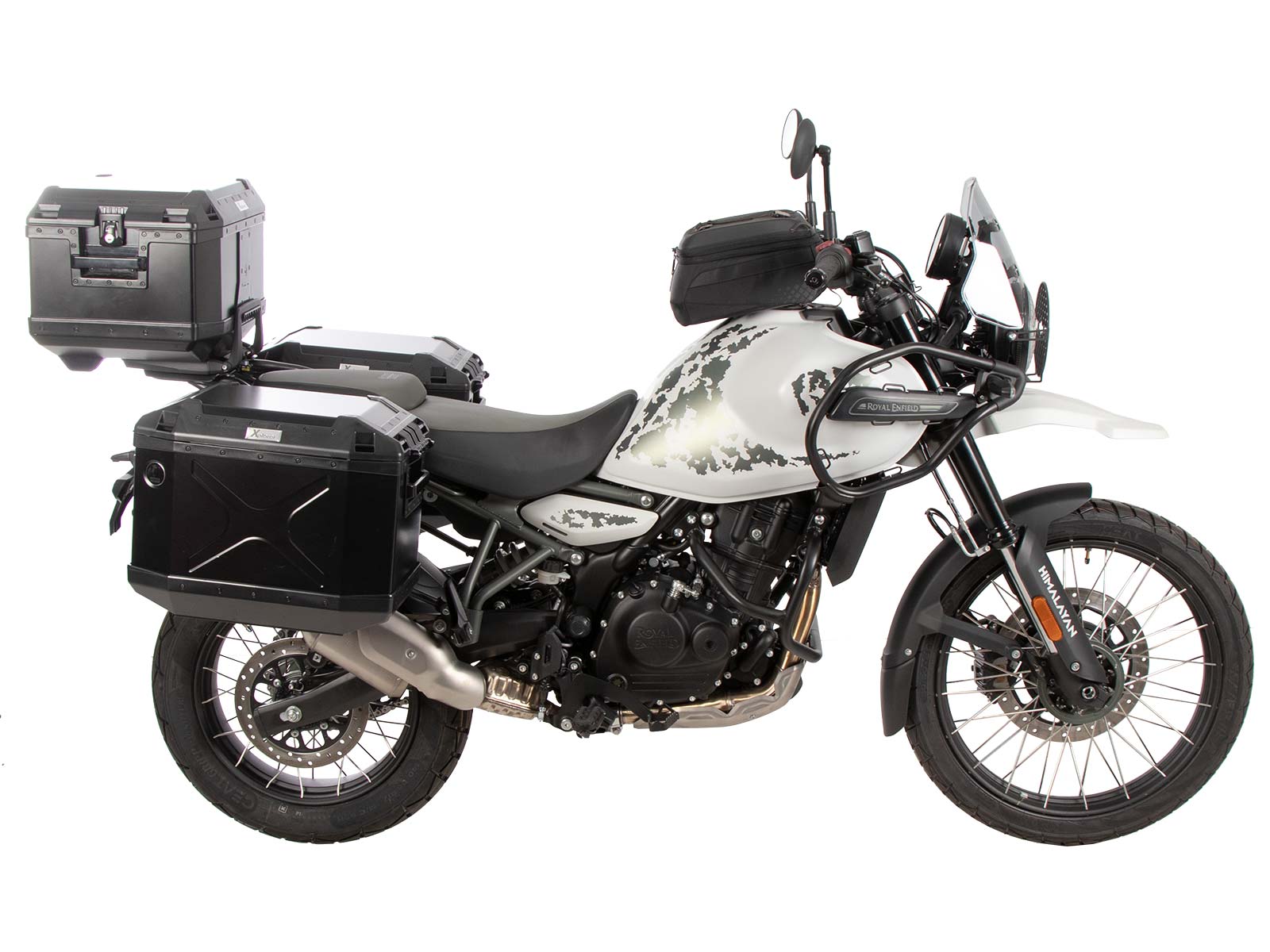 Support de topcase Alurack noir sur pont d'origine pour Royal Enfield Himalayan 450 (24-)