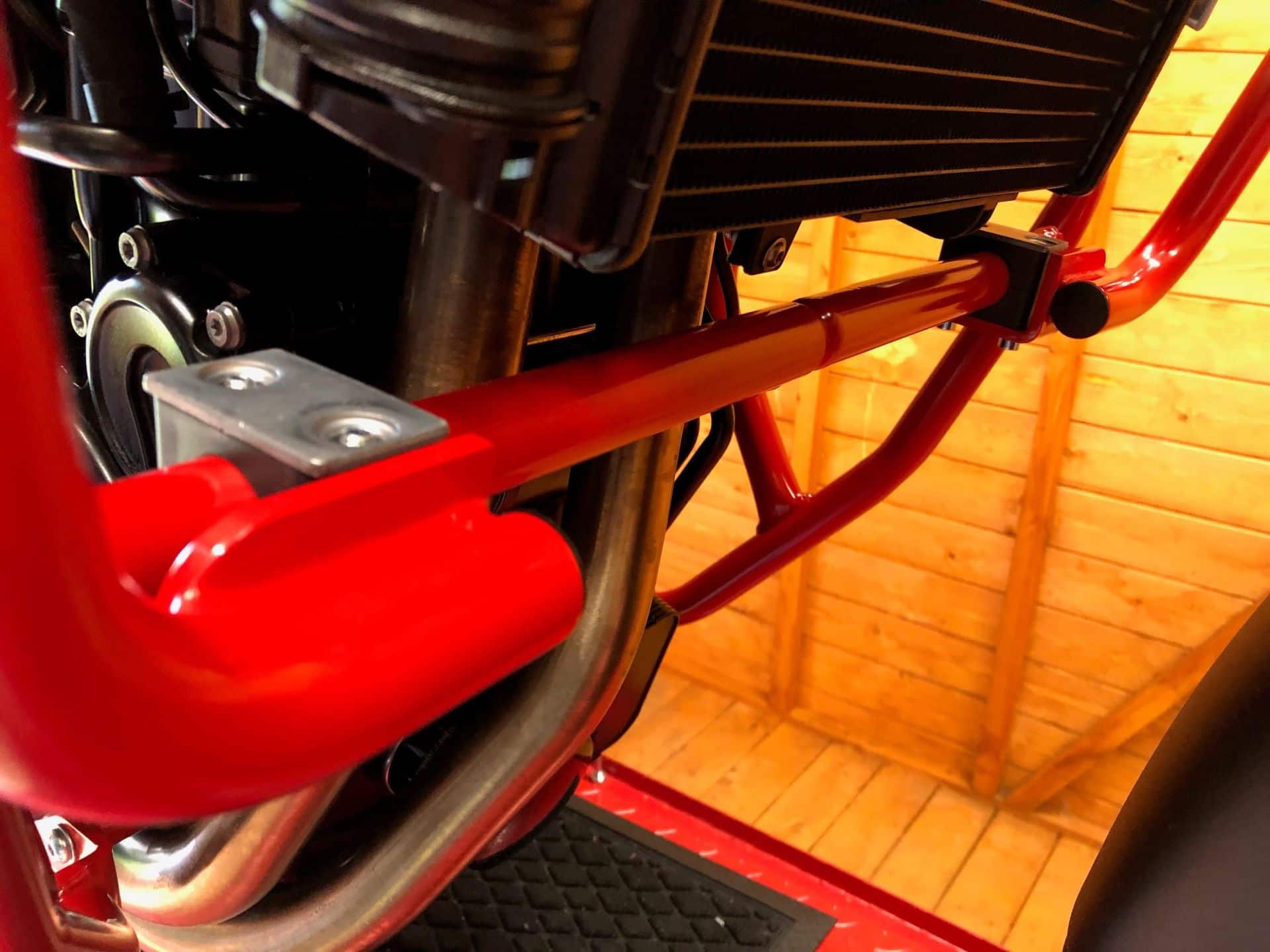 Arceau de protection moteur rouge pour BMW F 800 GS (08-18) Hepco & Becker
