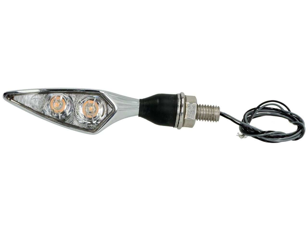 Clignotants Kellermann, Rhombus Extreme, acier, LED, VR/HL, 12 V, chrome brillant, M8x20, homologués E