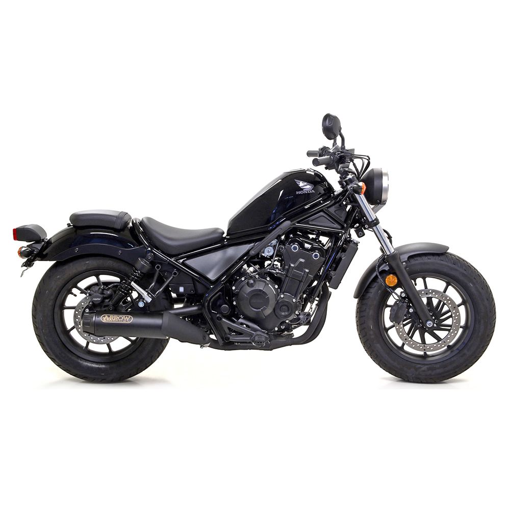 ARROW Échappement REBEL Sip-On inox noir pour Honda CMX500 Rebel année modèle 2017-2022