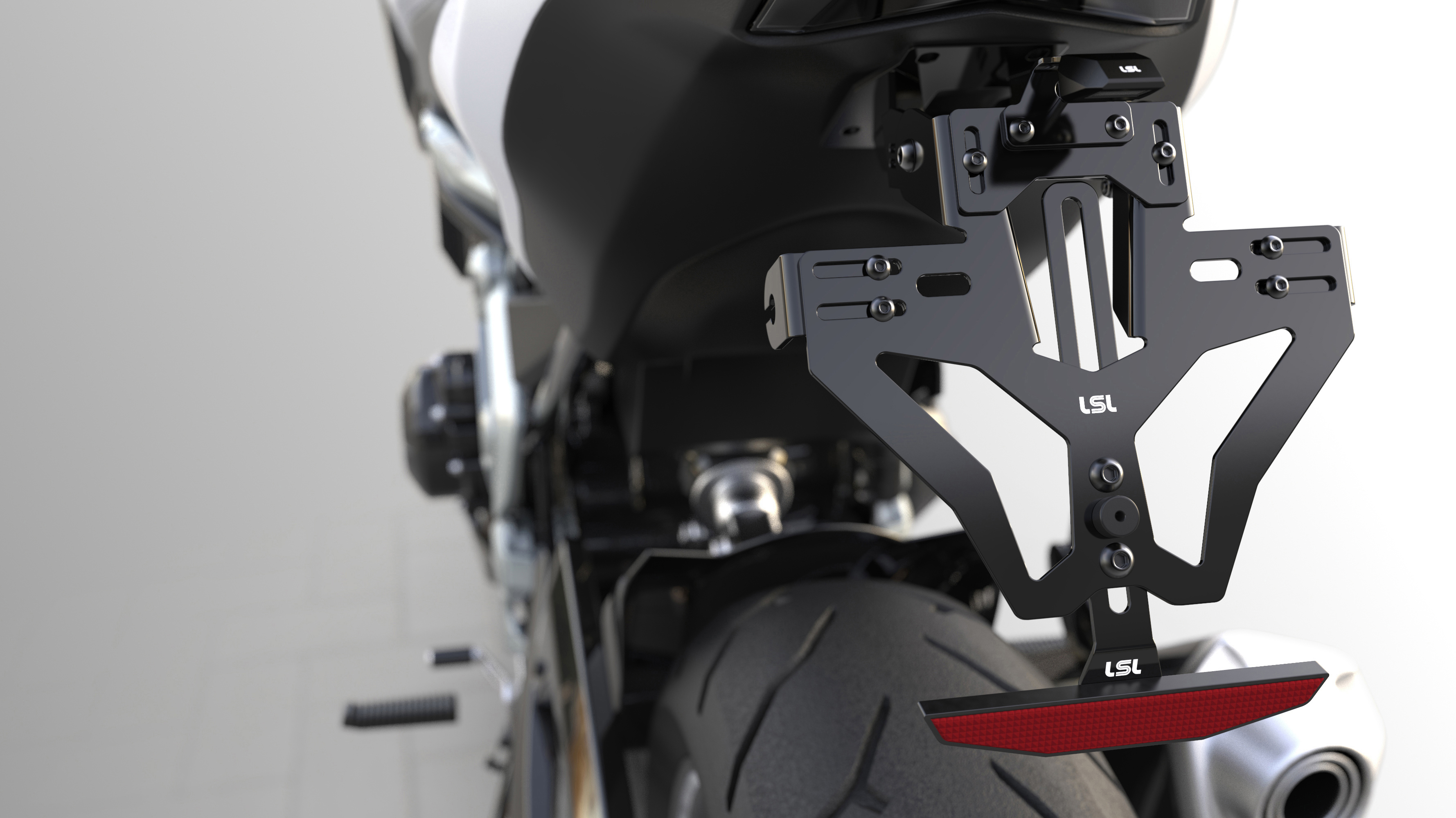 Support de plaque court avec éclairage de plaque pour Honda CB 750 Hornet (23-)
