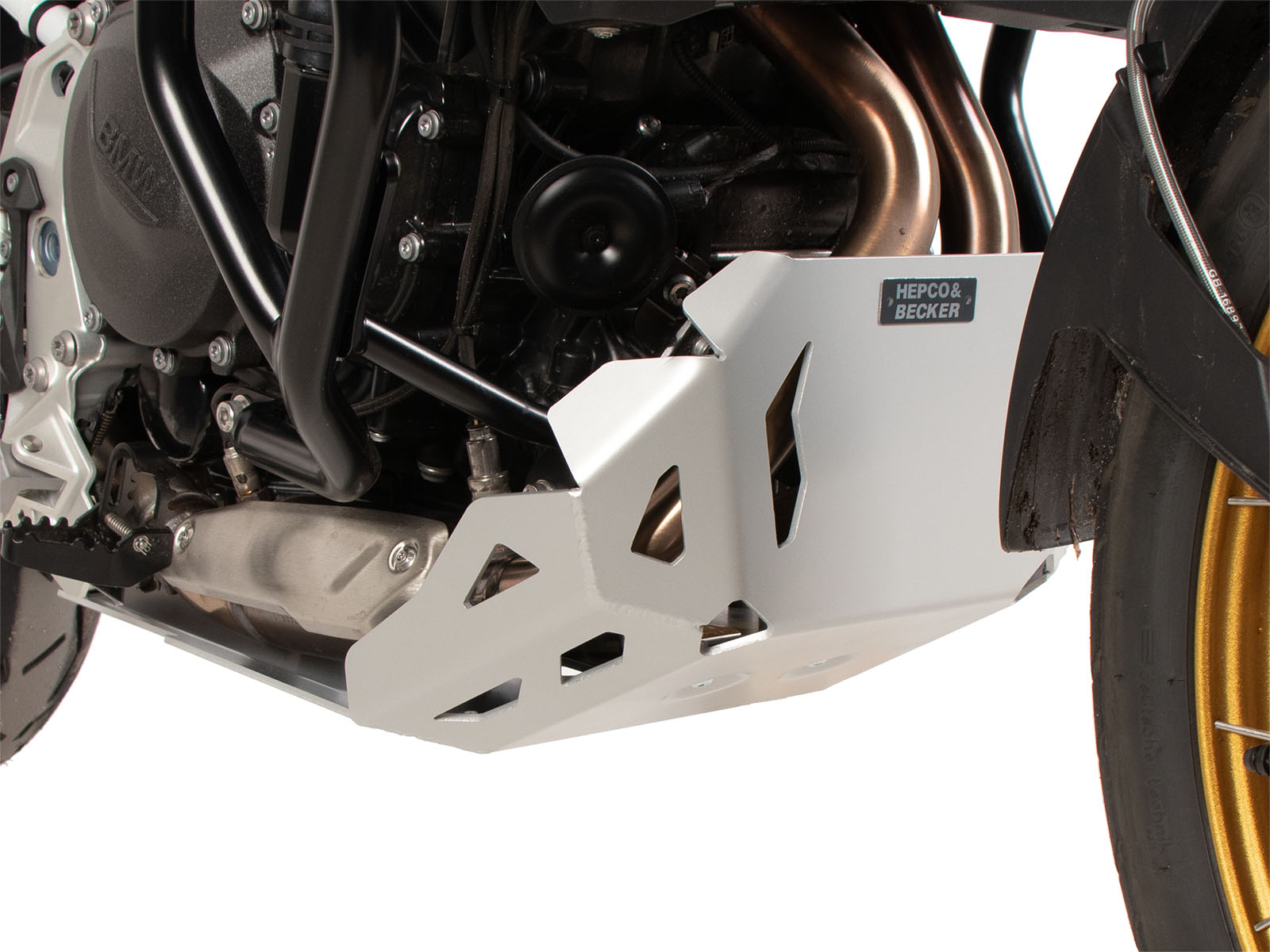 Plaque de protection moteur argentée pour BMW F 900 GS (24-) Hepco & Becker
