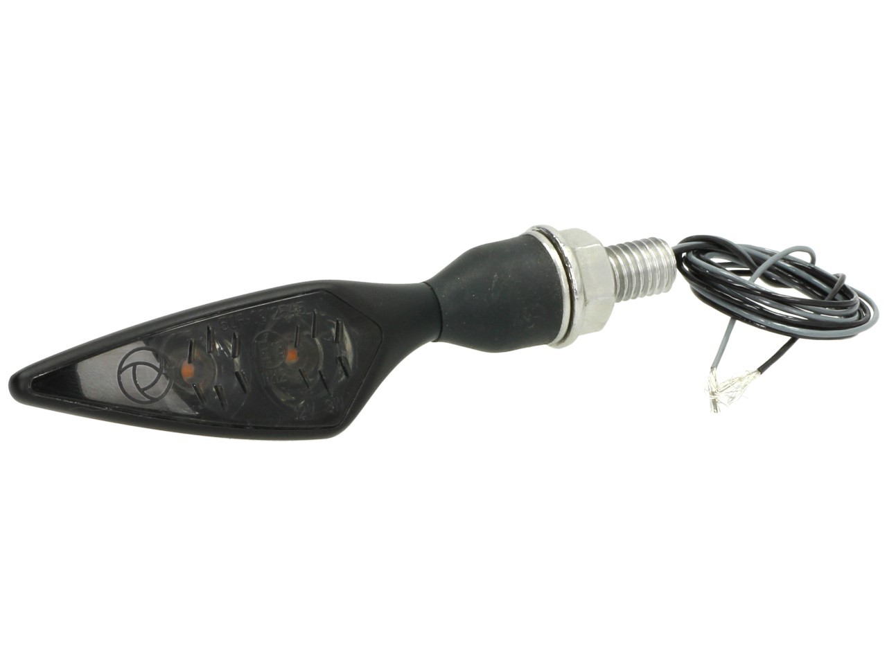 Clignotants Kellermann, Rhombus Dark, acier, LED, VR/HL, 12 V, noir satiné, M8x20, homologués E