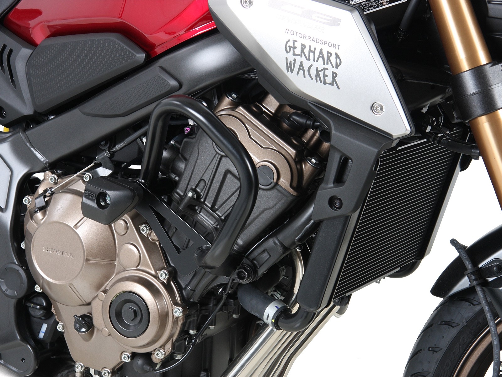 Arceau de protection moteur avec protectionpad noir pour Honda CB 650 R (19-20) Hepco & Becker