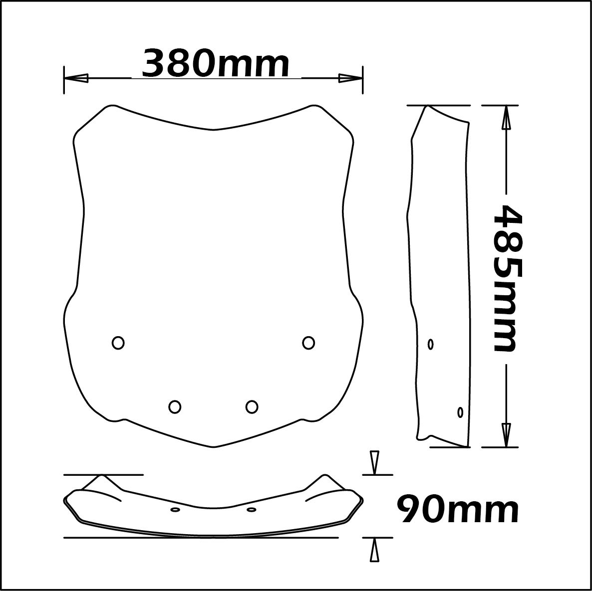 Pare-brise haut pour BMW G 310 GS (17-24), légèrement teinté