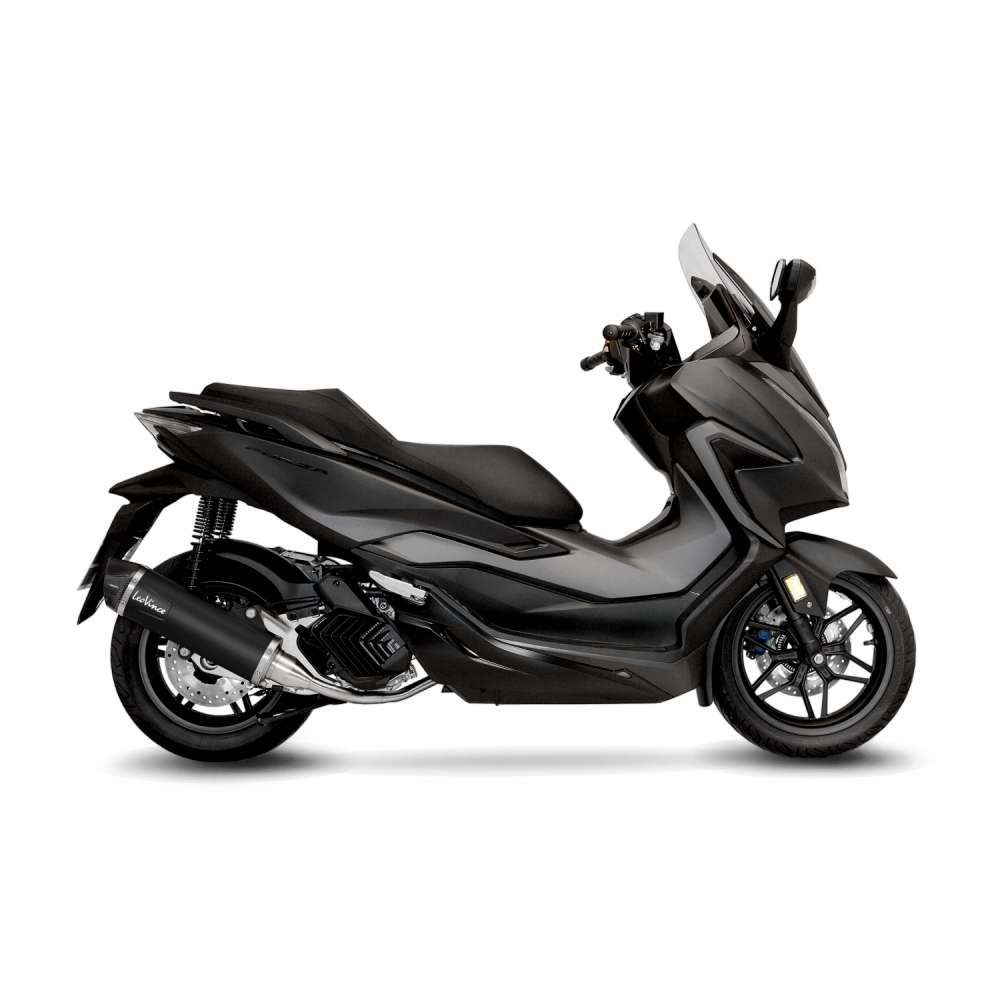 LeoVince Système complet SBK Nero pour Honda Forza 125, acier inoxydable noir, ABE, Euro5