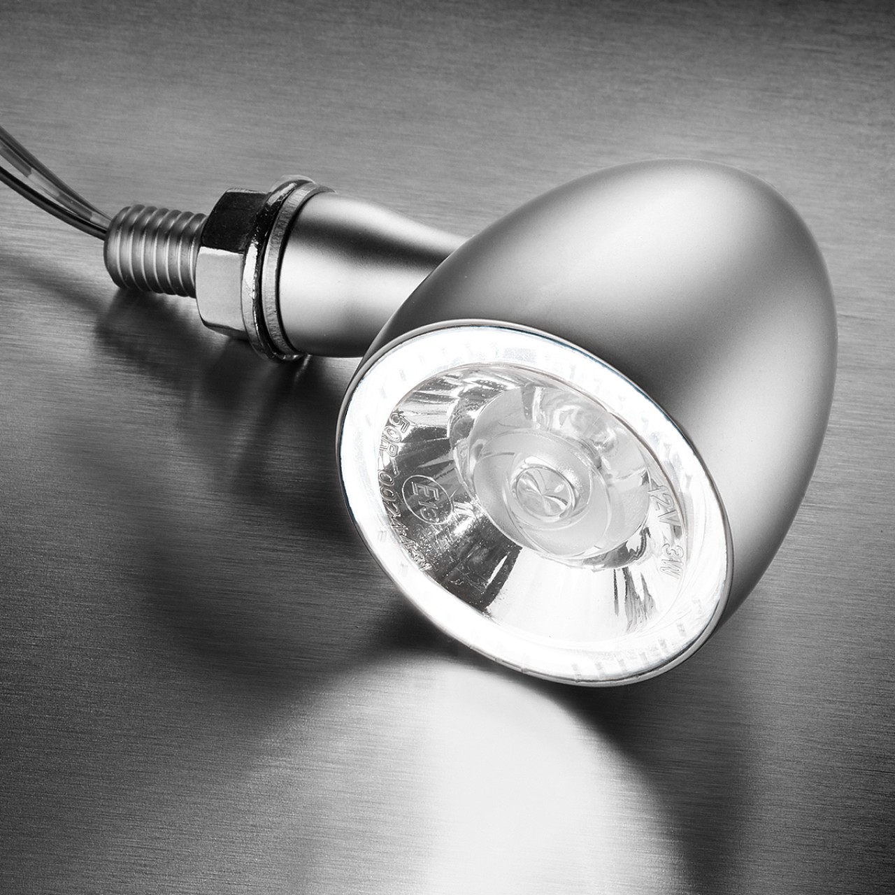 Clignotant Kellermann avec feu de position, Bullet 1000 PL, acier, LED, VL/VR, 12 V, chrome brillant