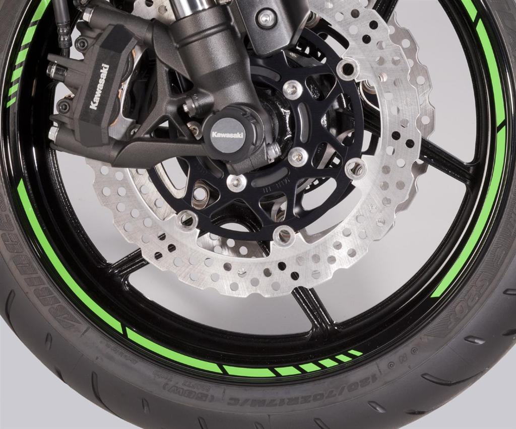 Anneaux de jantes GP-Style argent 1400GTR 2016/ ER-6f 2016/ Z1000SX 2016/ Z300 2016 Original Kawasaki