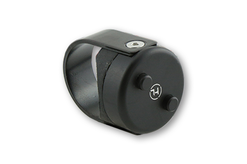 Bouton poussoir HIGHSIDER pro Classic Noir Pour guidon 7/8 et 1 pouce
