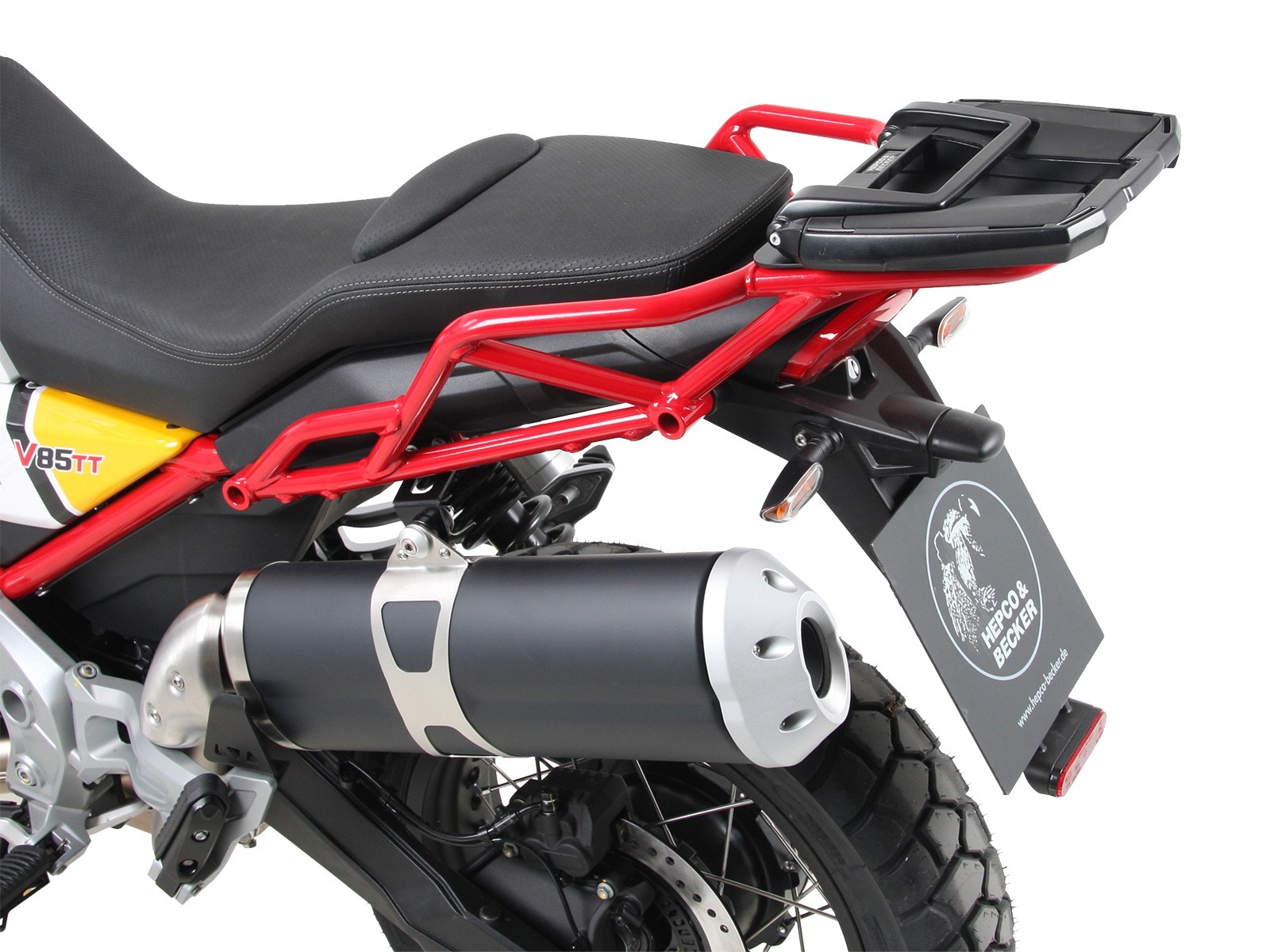 Easyrack Support de topcase noir pour V85 TT (année 19-) Hepco & Becker