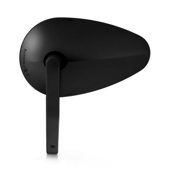 Rétroviseur d'extrémité de guidon RIZOMA "Reverse Radial" gauche ou droit pour Vespa, noir anodisé