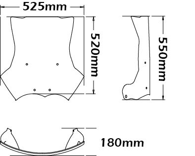 Pare-brise haut type original pour BMW R 1200 GS