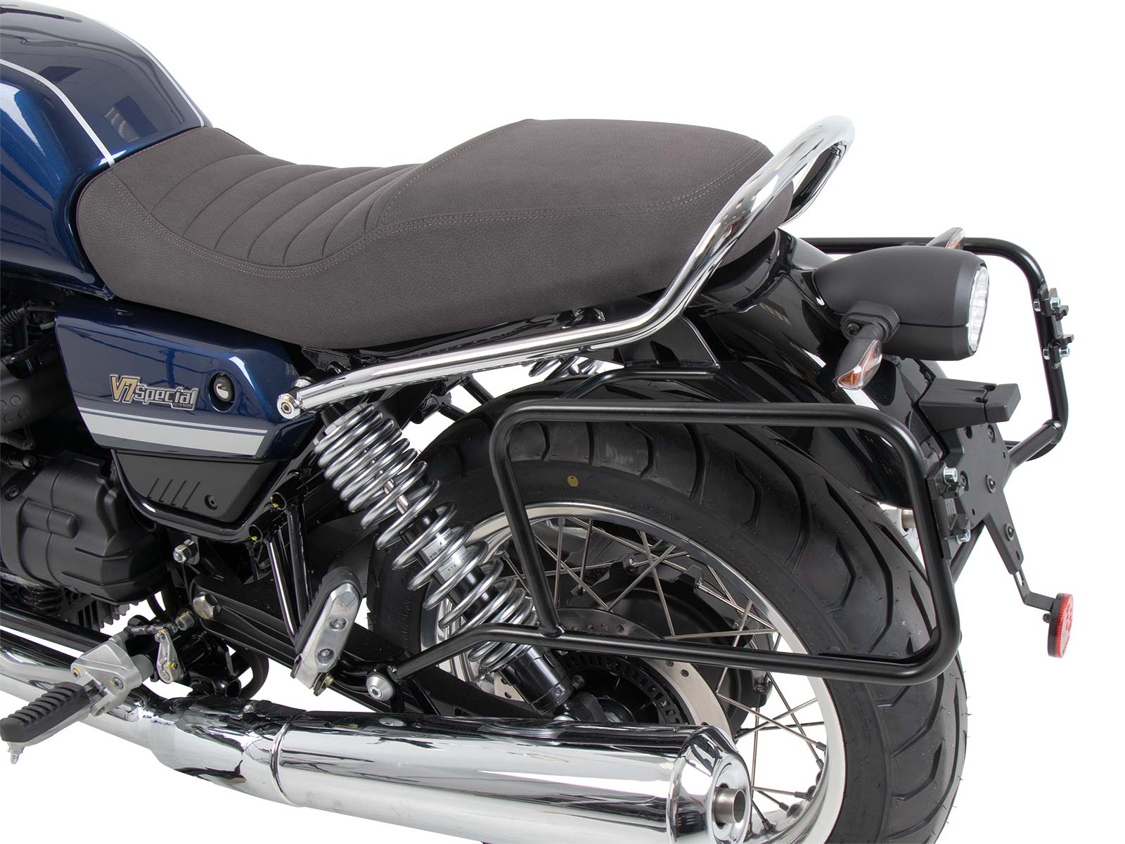 Supports de valises latérales fixes vissés noirs pour Moto Guzzi V7 850 Stone Corsa (2024) Hepco & Becker