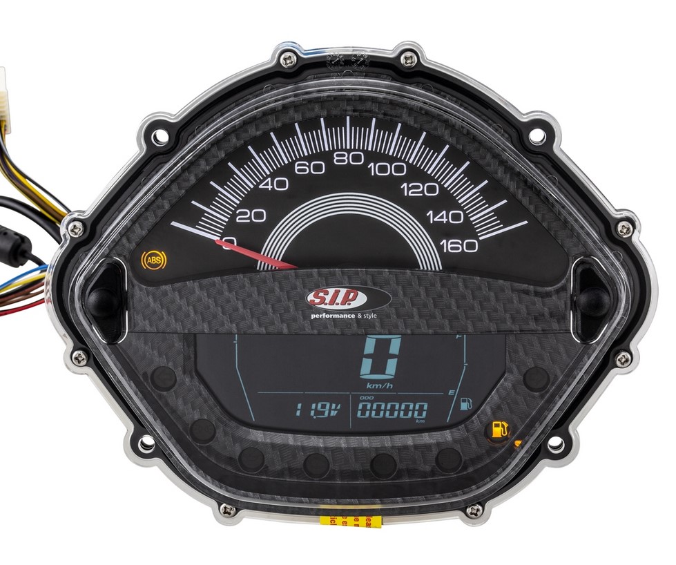Compte-tours/tachymètre pour Vespa GTS 250ccm (-'13), carbon-look