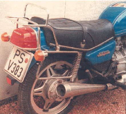 Pont de bagages tubulaire Support de top case et de valises latérales pour Honda CX 500 A/B/SC (78-85)