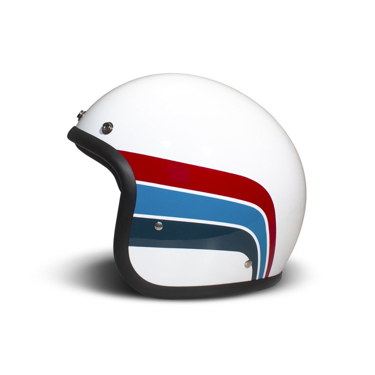 DMD casque jet rétro, blanc, brillant, Artemis, fibre de verre, ECE 22.06