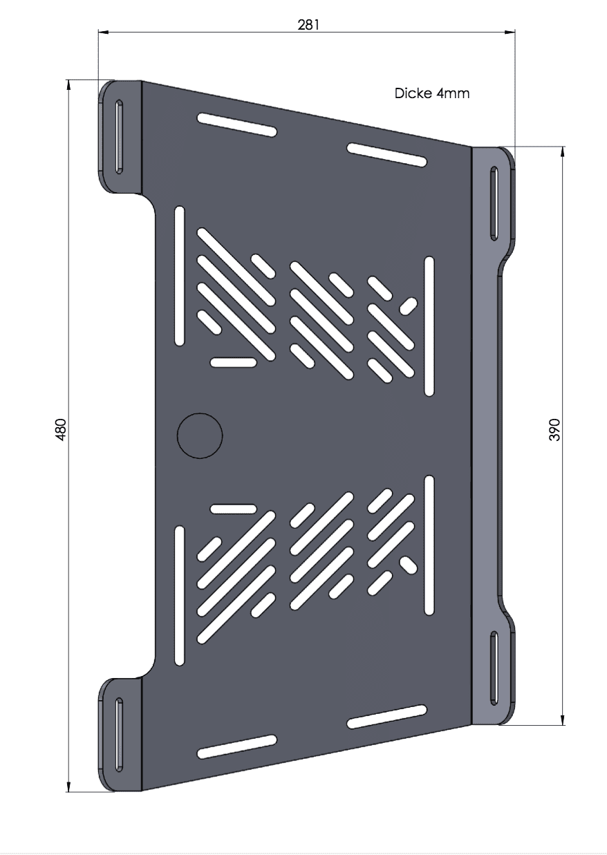 Elargissement du pont de bagages noir pour combinaison avec sportrack pour BMW S 1000 RR (12-14)