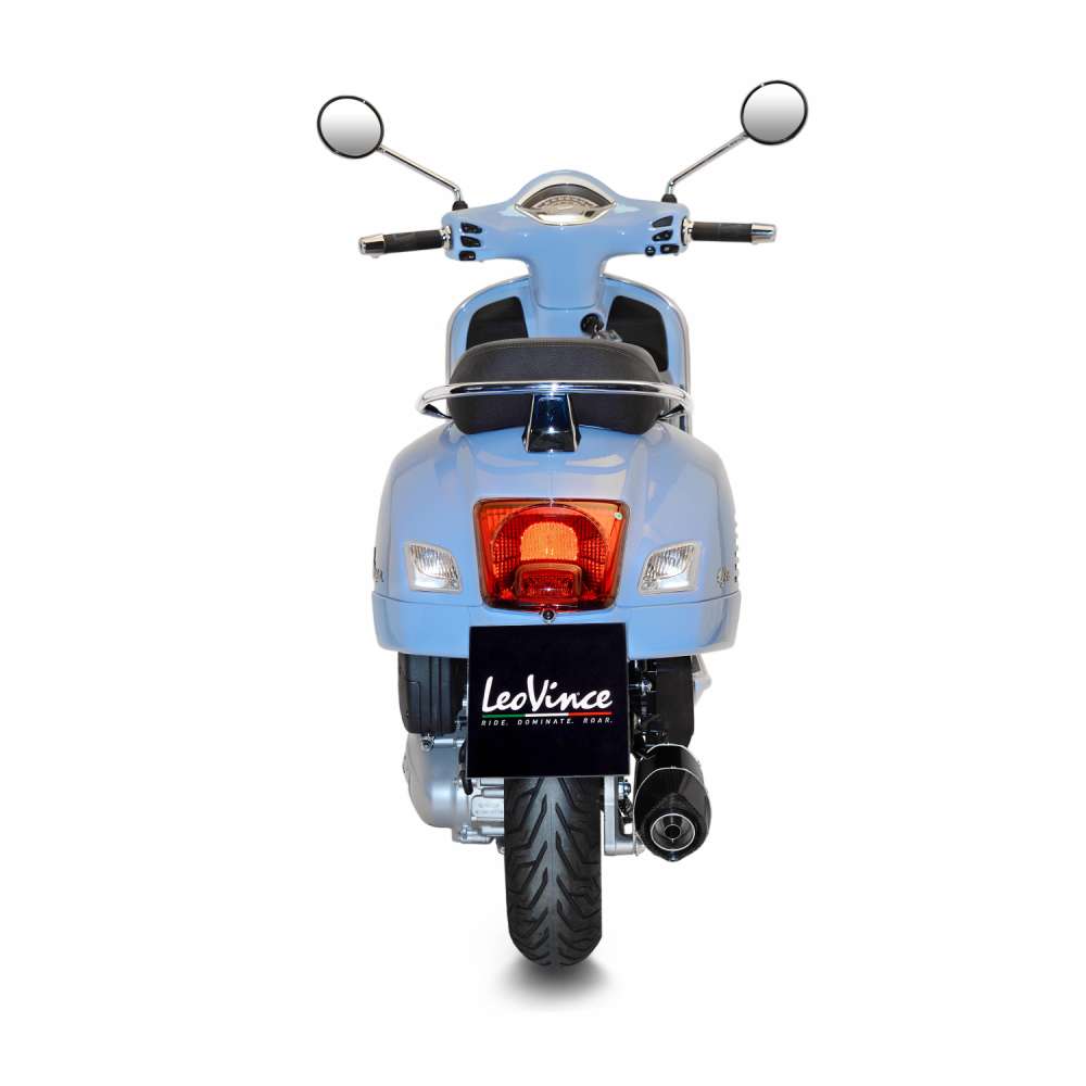 LeoVince système complet SBK Nero pour Vespa GTS 125 /150, acier inoxydable, slip on, ABE, Euro4