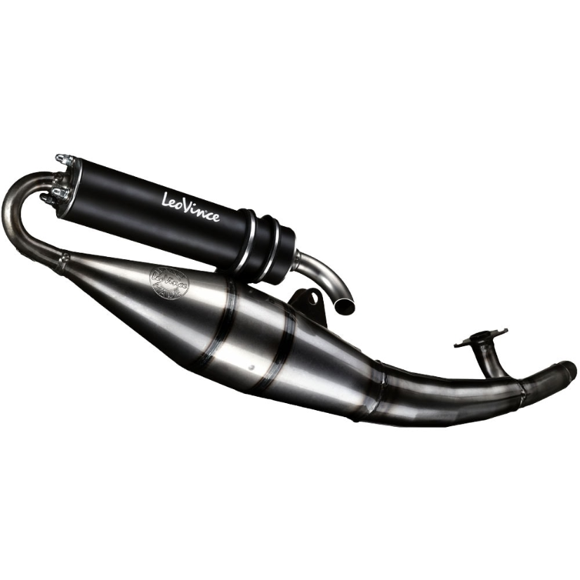 Système d'échappement LeoVince Hand Made TT, Black Edition, acier, Full System pour Aprilia / Piaggio