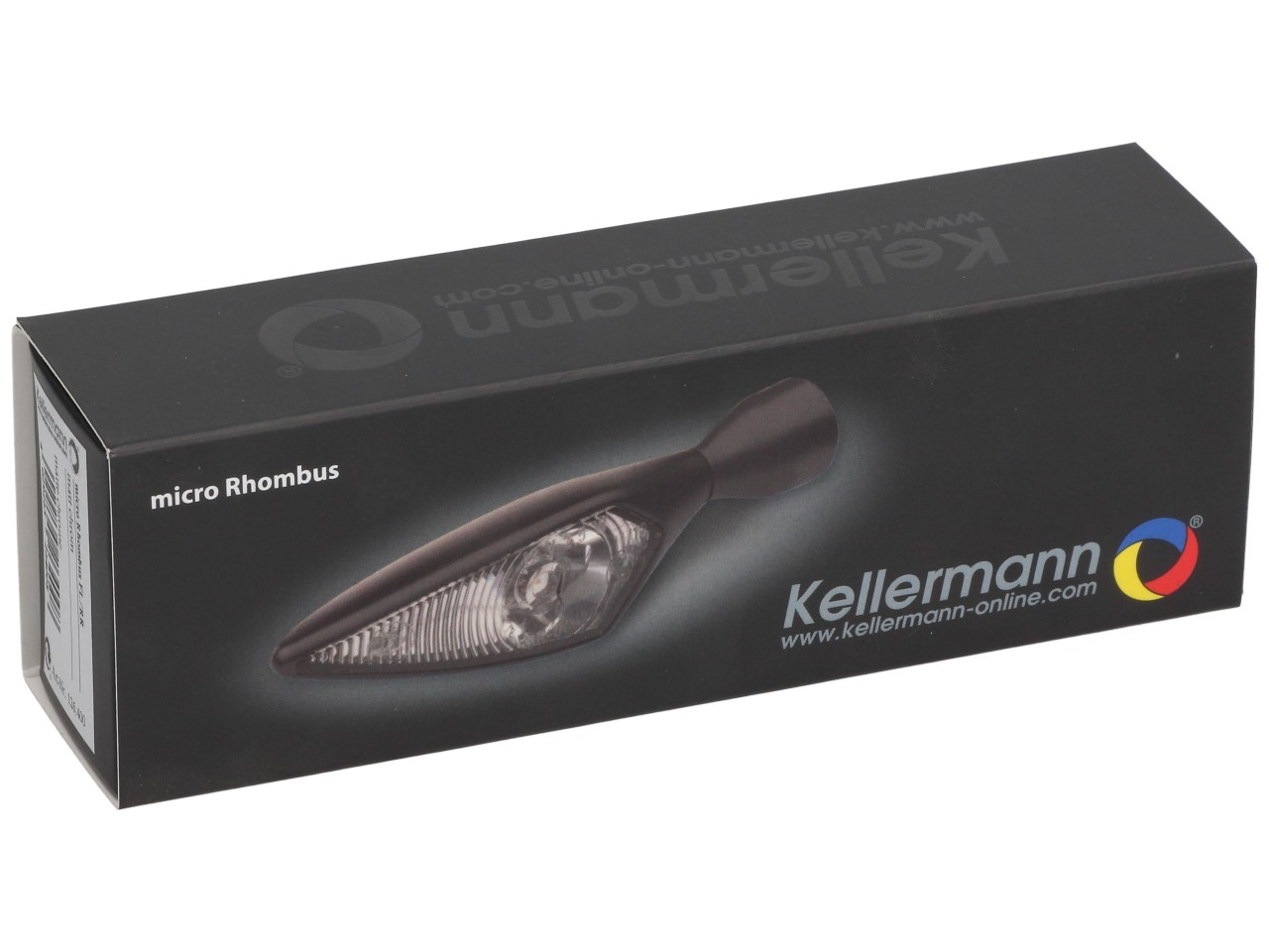 Clignotants Kellermann, losange, acier, LED, VL/HR, 12 V, chrome mat, M8x20, homologués E