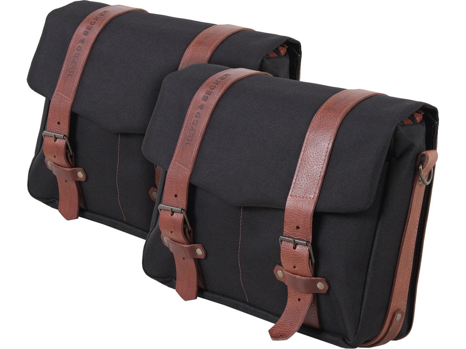 Set de sacoches de coursier LEGACY L/L noir pour support C-Bow Hepco & Becker