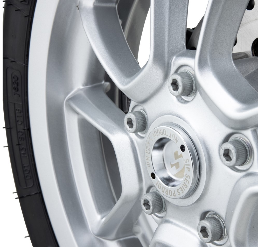 Bouchon anti-poussière 12" jante avant pour Vespa GTS/​GTS Super/​GTV/​GT 125-300ccm, chrome