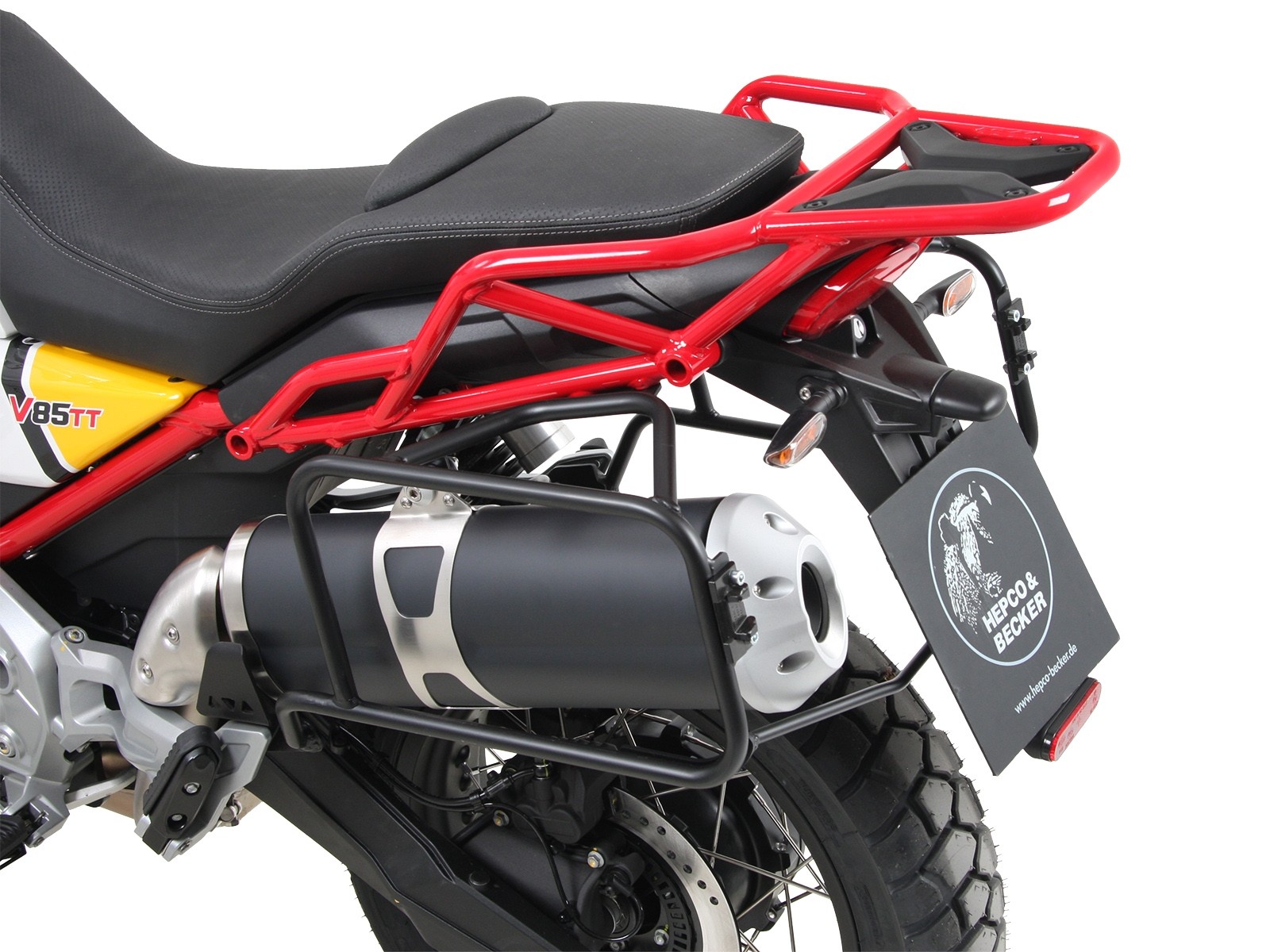 Support de valises latérales vissé noir pour V85 TT (année 19-) Hepco & Becker