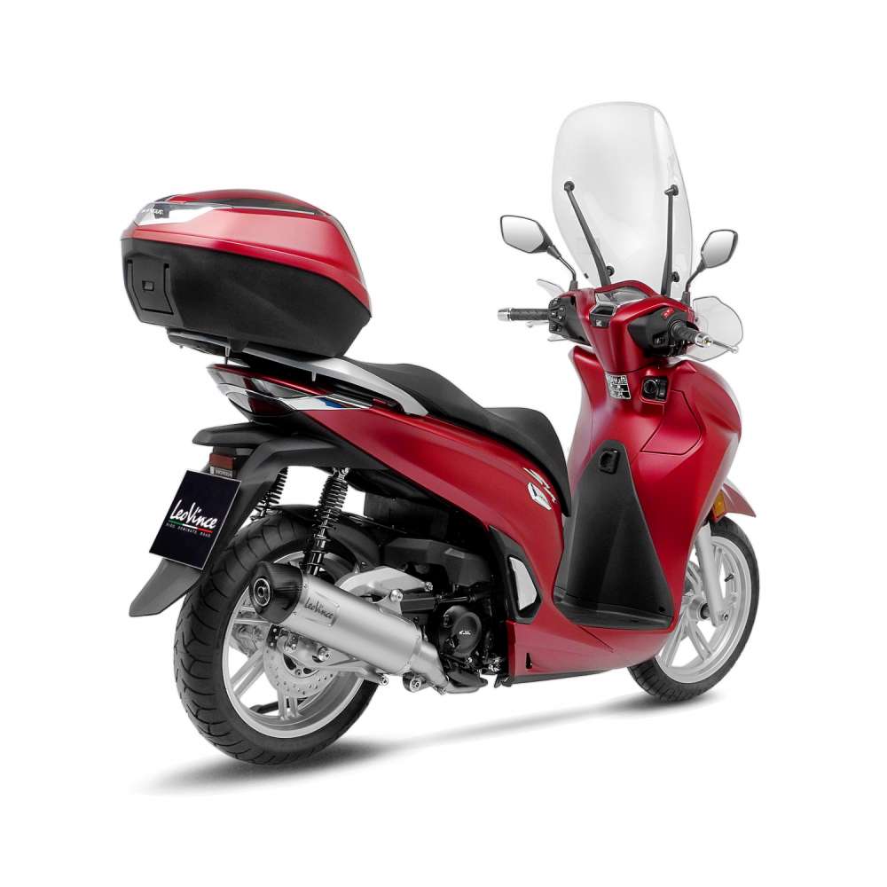 Système d?èchappement LeoVince LV One Evo pour Honda SH 350 i, acier inoxydable argenté, slip on, expertise E