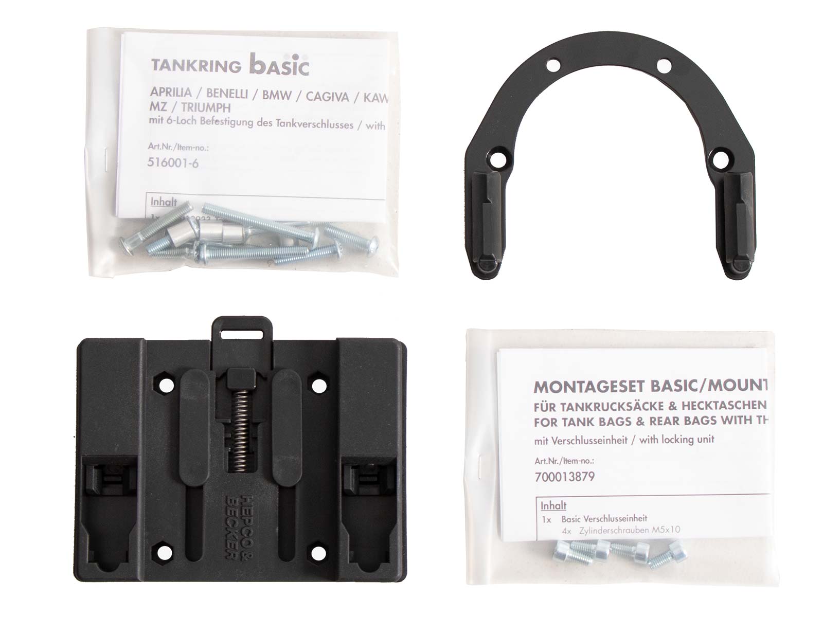 Anneau de réservoir Basic avec unité de fermeture de la sacoche de réservoir pour Aprilia RSV Mille/Tuono (98-08)